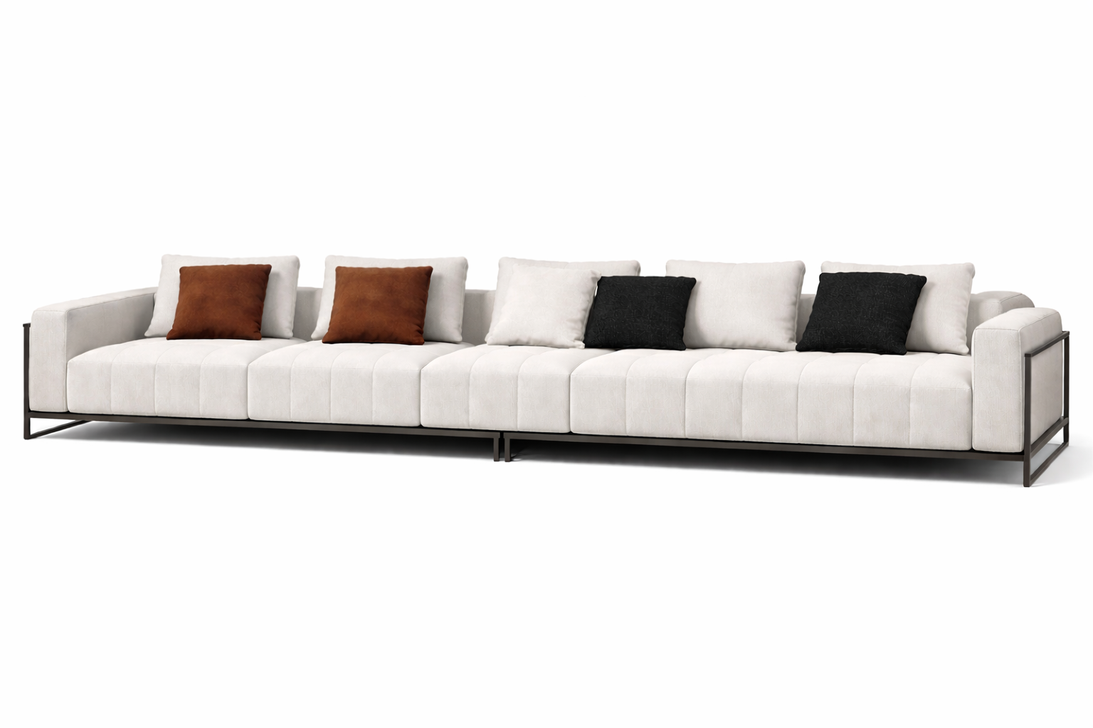 Luxury Large Modular Sofa with Down & Cotton Linen Blend