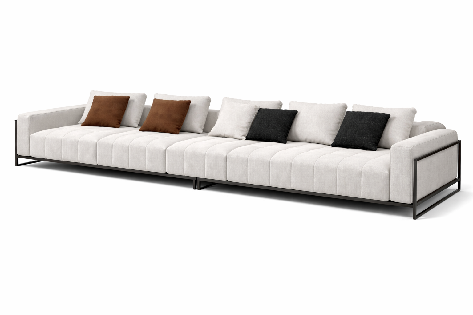 Luxury Large Modular Sofa with Down & Cotton Linen Blend