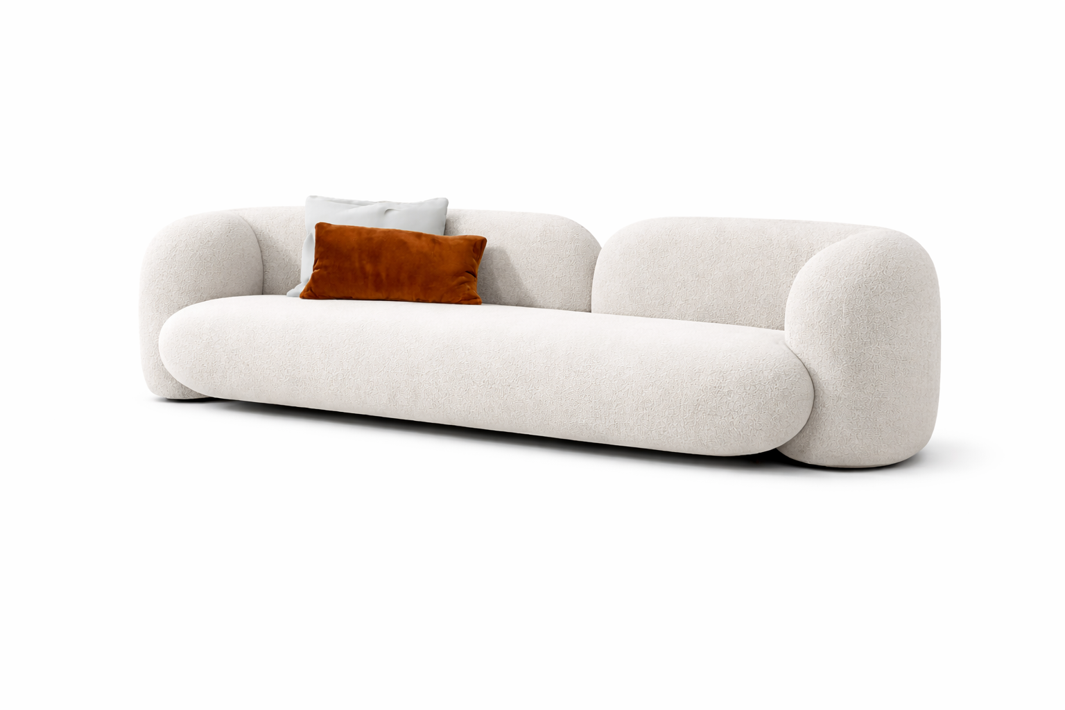 Modern Fabric Sofa with High Resilience Foam & Pine Wood Frame