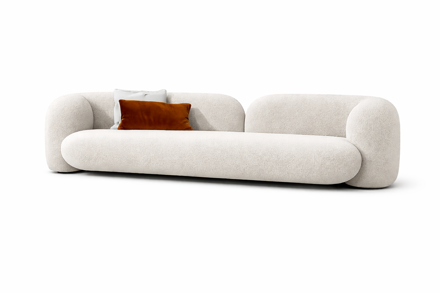 Modern Fabric Sofa with High Resilience Foam & Pine Wood Frame