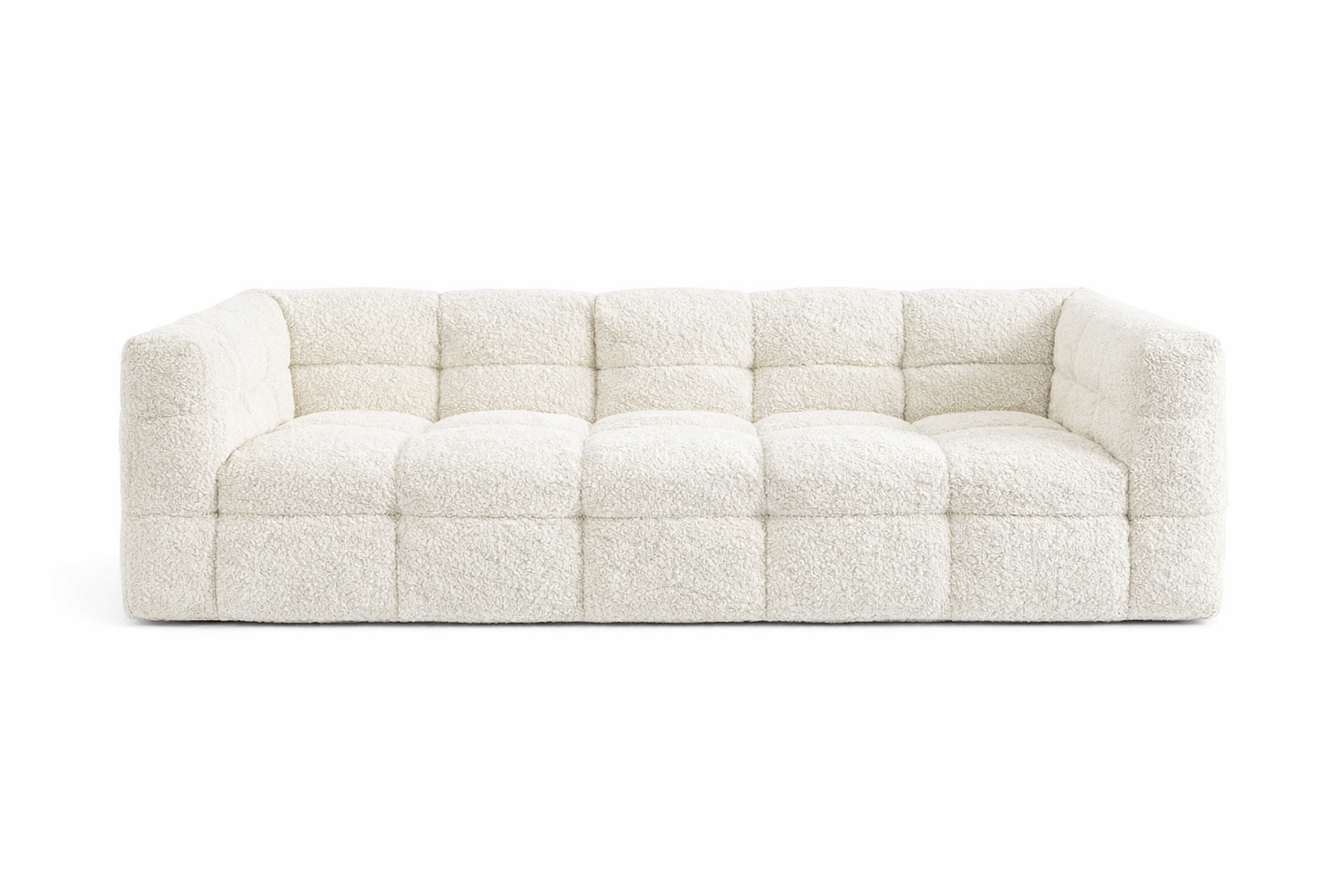 Modern Lambswool Fabric Sofa with Solid Wood Frame