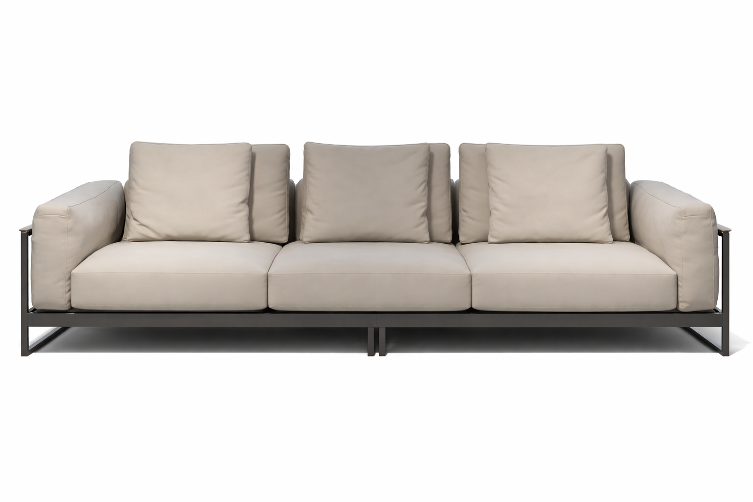 Modern Eco Leather Sofa with Carbon Steel Legs