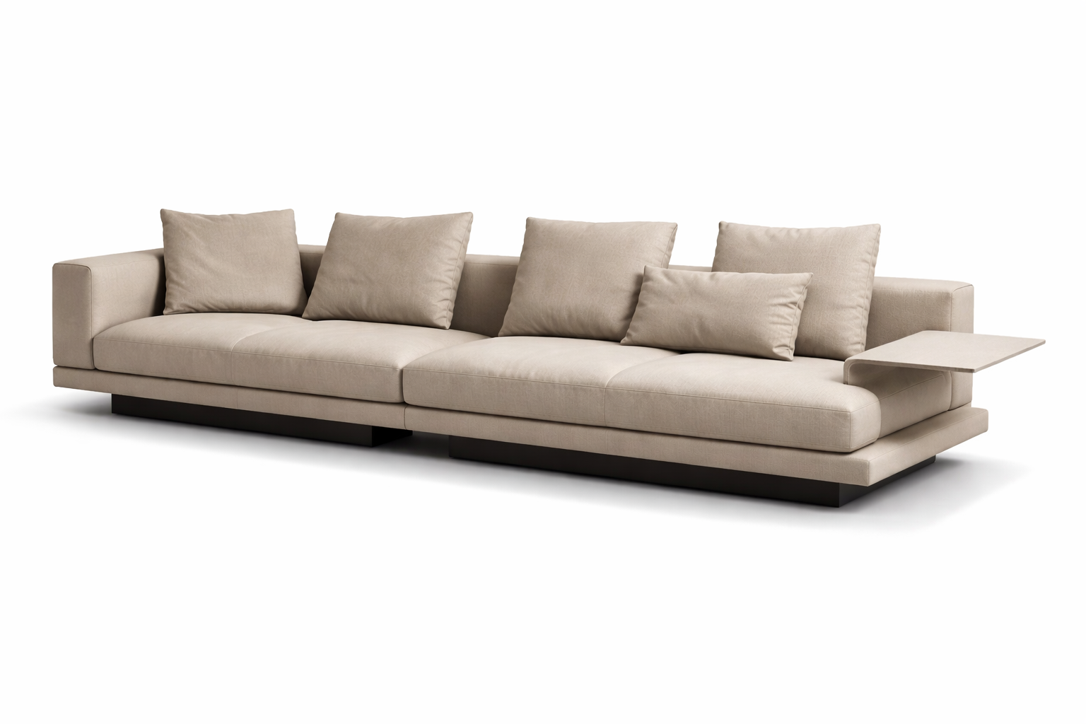 Premium Fabric Sofa Set with Down & Velvet Cushions