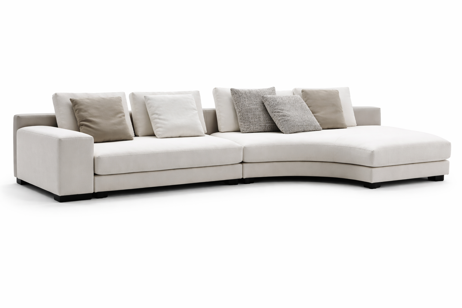 Luxury Fabric Sofa Set with Velvet Finish