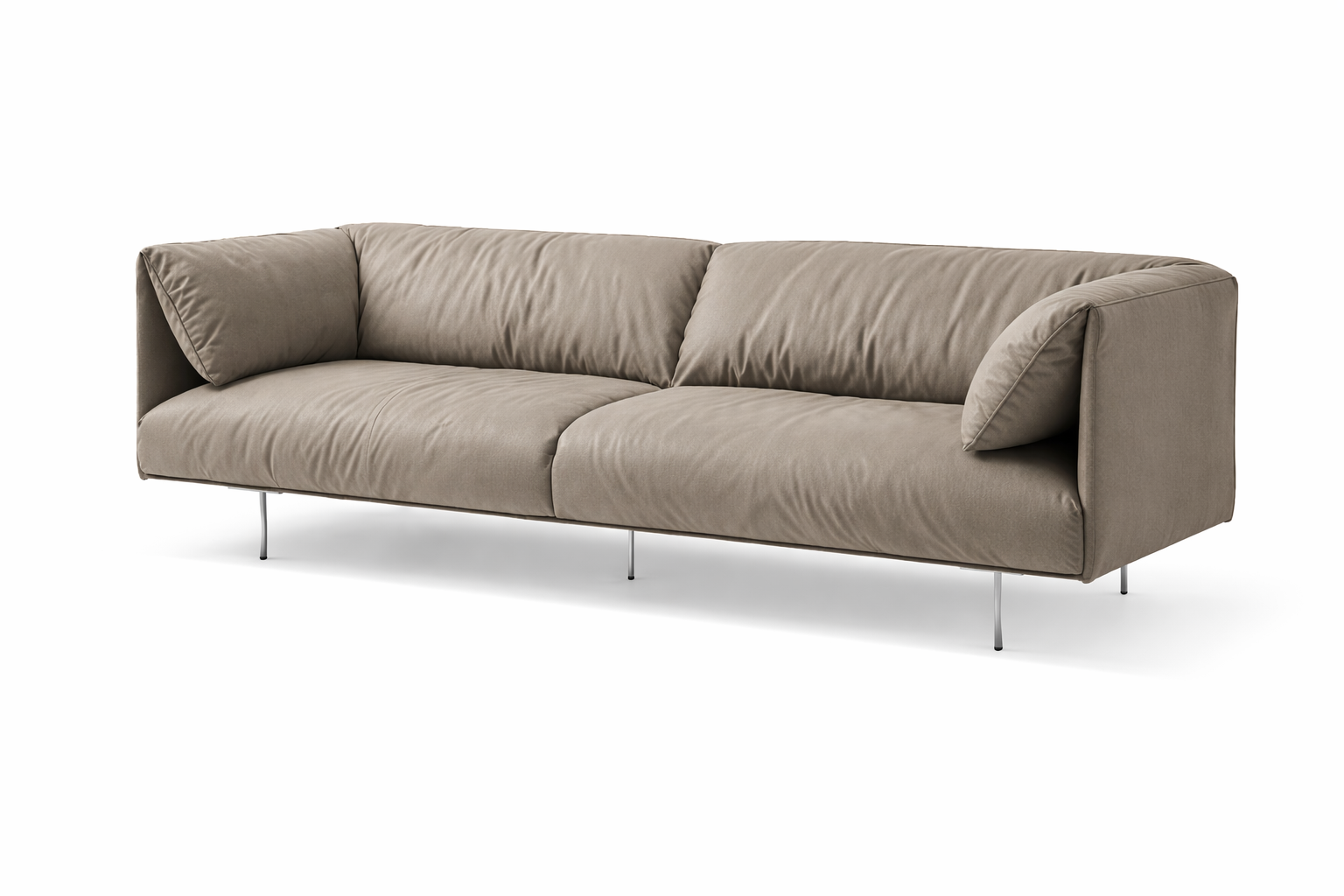 Minimalist Fabric Sofa with Solid Wood Structure