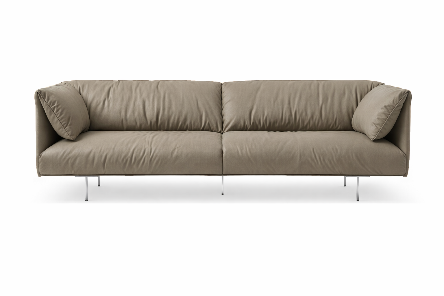 Minimalist Fabric Sofa with Solid Wood Structure