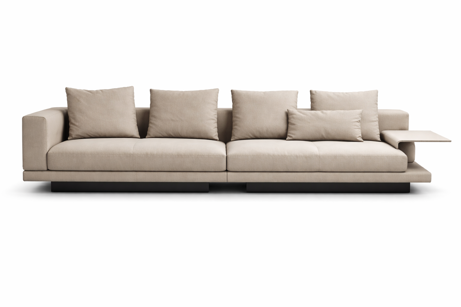 Premium Fabric Sofa Set with Down & Velvet Cushions